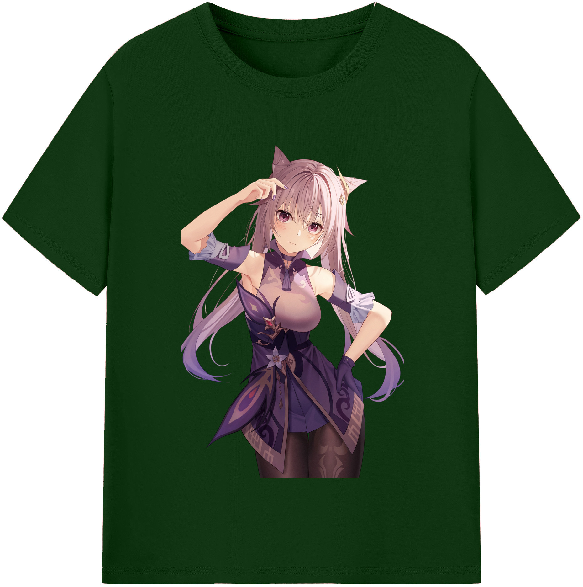 げんし神 刻晴 こくせい genshin Kokusei 綿100％半袖Tシャツ（フロントプリント）